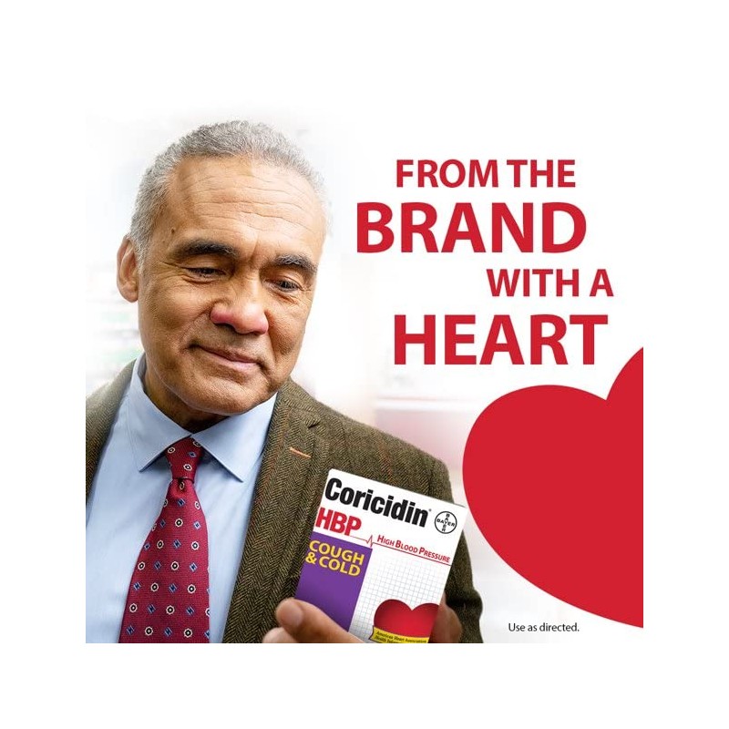 Coricidin HBP Cold & Flu Relief Tablets 20CT (Pack 2)