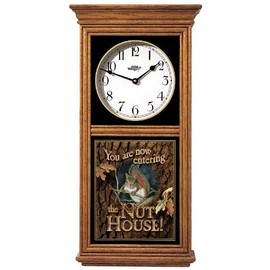Wild Wings Squirrel Nut House Regulator Clock by Mia Lane