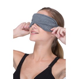 Cottonique Hypoallergenic Sleep Eye Mask Made from 100% Organic Cotton (Melange Grey, Free Size)