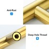 10 Pack Gold Cabinet Knobs 2 Inch - Brushed Brass