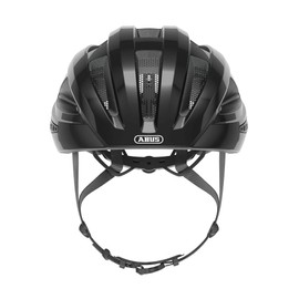 ABUS Macator MIPS Road Bike Helmet for Beginners with Peak, Suitable Plaited Wear, Men and Women, Glossy Black, Size M, M (52-58 cm)