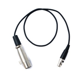 System-S Audio Cable 50 cm Mini XLR 3-Pin Female to XLR 3-Pin Female Adapter Black