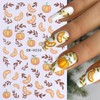 6 Sheets Fall Nail Art Stickers Autumn Maple Leaf Nail