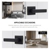 Karlstone 5 Pack Matte Black Door Handle with Lock and