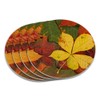 Colorful Autumn Fall Leaves Coaster Set