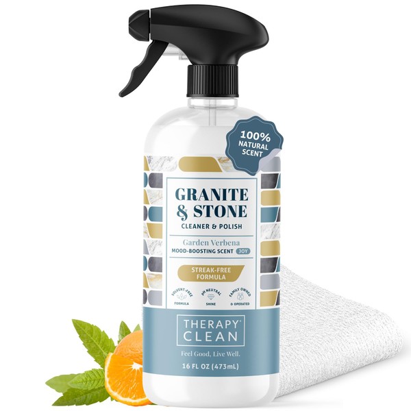 Therapy Granite Cleaner Kit with Microfiber - Daily Countertop Cleaner
