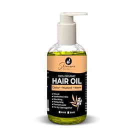 SKINCARE SUNDAY 100% Organic Triple Oil Blend - Neem, Castor, and Mustard Oil for Hair and Scalp Care | Supports Healthy Growth and Nourishment (32oz)