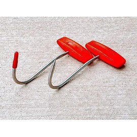 Gee Yu 2PCS Meat Hooks for Butchering,T Shaped Boning Hooks with Orange Handle Stainless Steel Butcher Shop Tool Kit