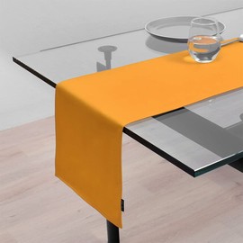 Table Runner Table Runner Table Center (11.8 x 39.4 inches (30 x 100 cm), 100% Cotton, Reversible Type, Solid Ox, Mandarin Orange W2603200
