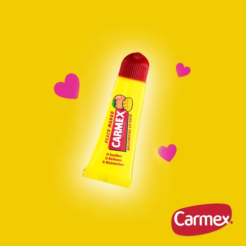 Carmex Classic Lip Balm Tube Peach Mango (Pack of 12)