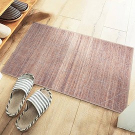 GLN Rugs Bohemian Collection - Machine Washable Area Rug, Bohemian Vintage Washable Rug, Non Slip Area Rug, Low Pile Chenille Living Room Rug, Bedroom Rug, Bathroom Rug (3'x5' Brown Rug)