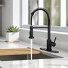 DJS Touchless Kitchen Faucets with Pull Down Sprayer Matte Black