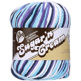 Lily Sugar'N Cream Super Size Moondance Yarn - 6 Packs of 85g - Cotton - 4 Medium (Worsted Yarn) - 150 Metres - Knitting/Crochet