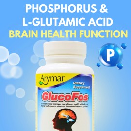 Arymar Glucofos 60 Tablets - L-Glutamic Acid & Brain Health Supplement
