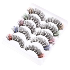 LALAFINA Professional Eyelash Extension Supplies 10 Pairs False Lashes Fluffy for Beginners and Artists