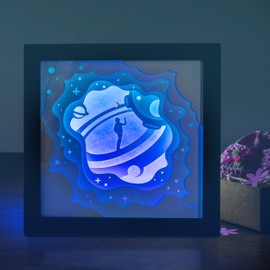 AJA Art Studio BTS JIN The Astronaut Inspired Light Box - Gifts for Kpop Lovers - BTS Gift - BTS Desk Accessories - BTS Room Decor