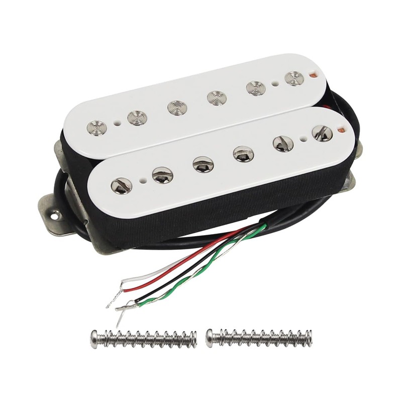 FLEOR Alnico 5 HSS Single-Coil+Humbucker Pickup Neck+Middle+Bridge Pickup（14-15K）Set, White