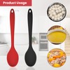 2 Pcs Silicone Mixing Spoons Nonstick Heat Resistant BPA Free