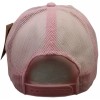 Peerless Embroidery Chicago Script Trucker Mesh Snapback Distressed Pink