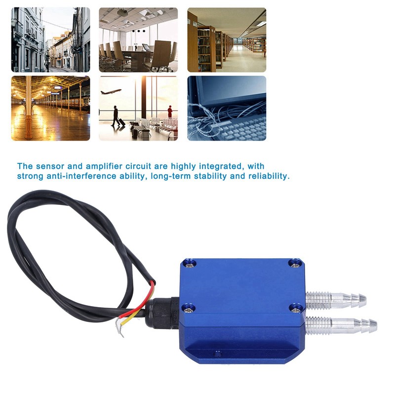 Wind Pressure Transmitter Blue DC24V Micro Differential Sensor for Boiler