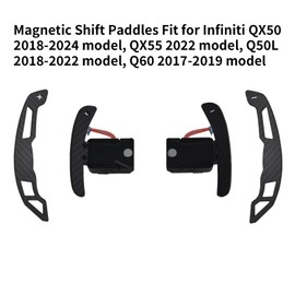 EASSAFEX Magnetic Steering Wheel Paddle Shifter Extensions - Carbon Fiber Paddle Extension for Infiniti QX50 2018-2024, QX55 2022, Q50L 2018-2022, Q60 2017-2019 Models