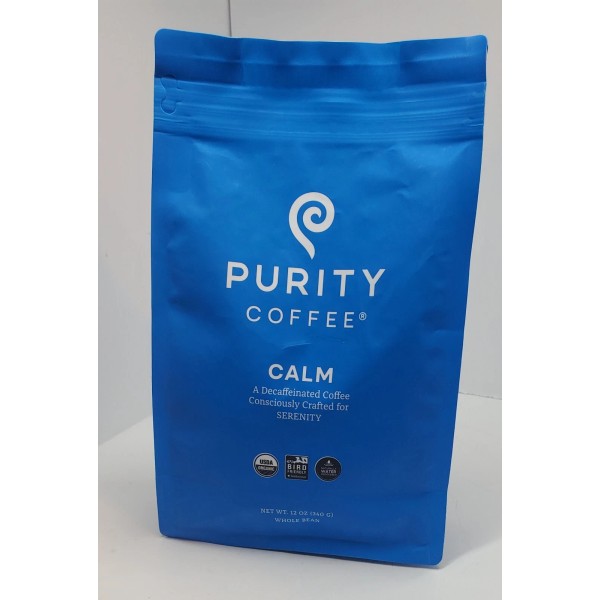 Purity Coffee CALM Decaf Ground Coffee - Natural Water Decaffeinated