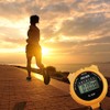 PULIVIA Sports Stopwatch Timer Lap Split Digital Stopwatch with Clock