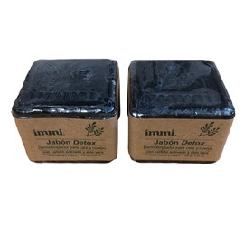 Immi Tandarui Dos Jabones Detox para Cara y Cuerpo Immi, dermolimpiadores con carbón activado, naturales, veganos y exfoliantes