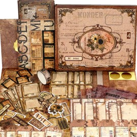 Funto Scrapbooking Kit, The Love Poems Series- Tales of Begonias, Perfect for Bullet Scrapbooking Materials, Planner DIY Craft Collage