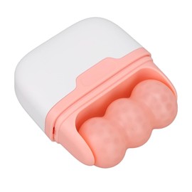 Rodillo de hielo facial Alivio de la fatiga Prevenir arrugas Reducción de poros Masaje de ojos Doble cabeza Rodillo facial rosa