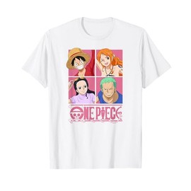 One Piece Anime Straw Hat Crew Pop Art Squares T-Shirt