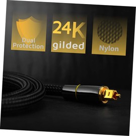 Gatuida 2pcs Optical Audio Cable Male to Male Cord Flexible Audio Cable for Sound Bar Plated for Signal Quality