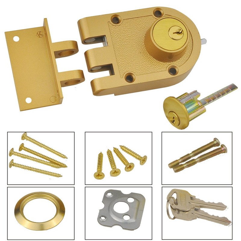 SUMBIN Jimmy Proof Deadbolt Lock with Keyed (double cylinder)