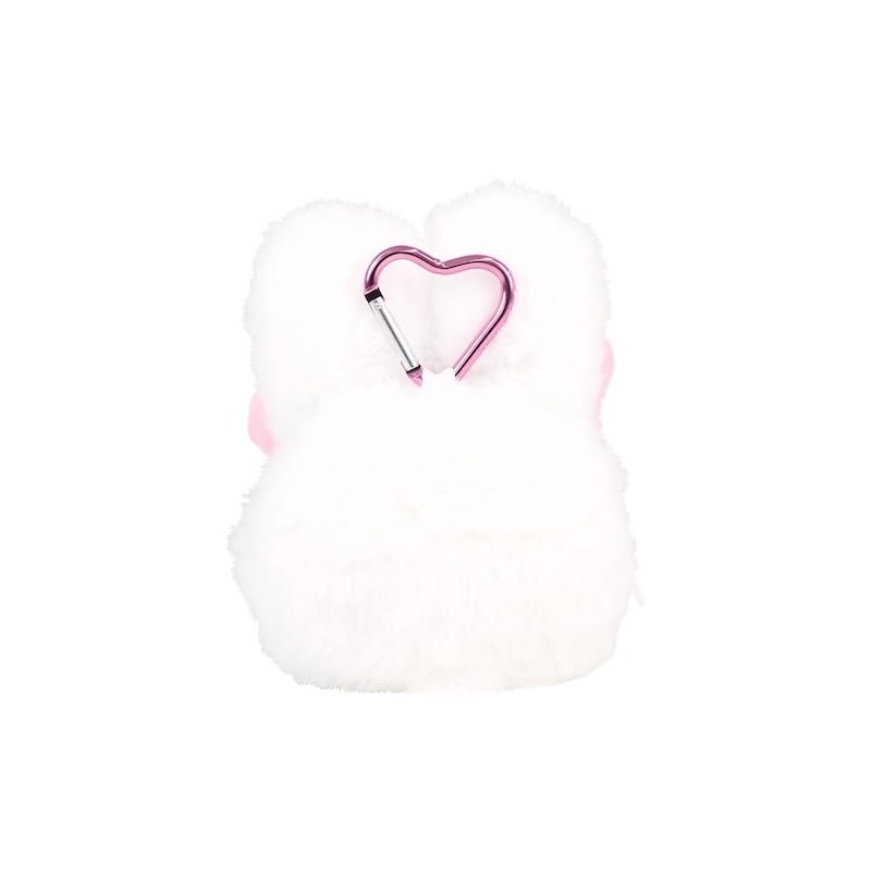 Esther Bunny Plush Zipper Mascot with Carabiner (Cream Bunny) Pouch