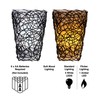 It's Exciting Lighting IEL-2100 Shade with Wicker and Flicker Sconce,