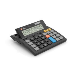 J1200 Solar Desktop Calculator with 12-Digit LCD Screen