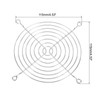 PATIKIL 120mm Fan Grill with Screws, 5Pack Chrome Plated Iron