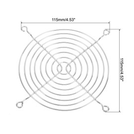PATIKIL 120mm Fan Grill with Screws, 5Pack Chrome Plated Iron Frame Ventilator Grill Protector Mesh Dustproof Case Cover for Computer PC, Silver Tone