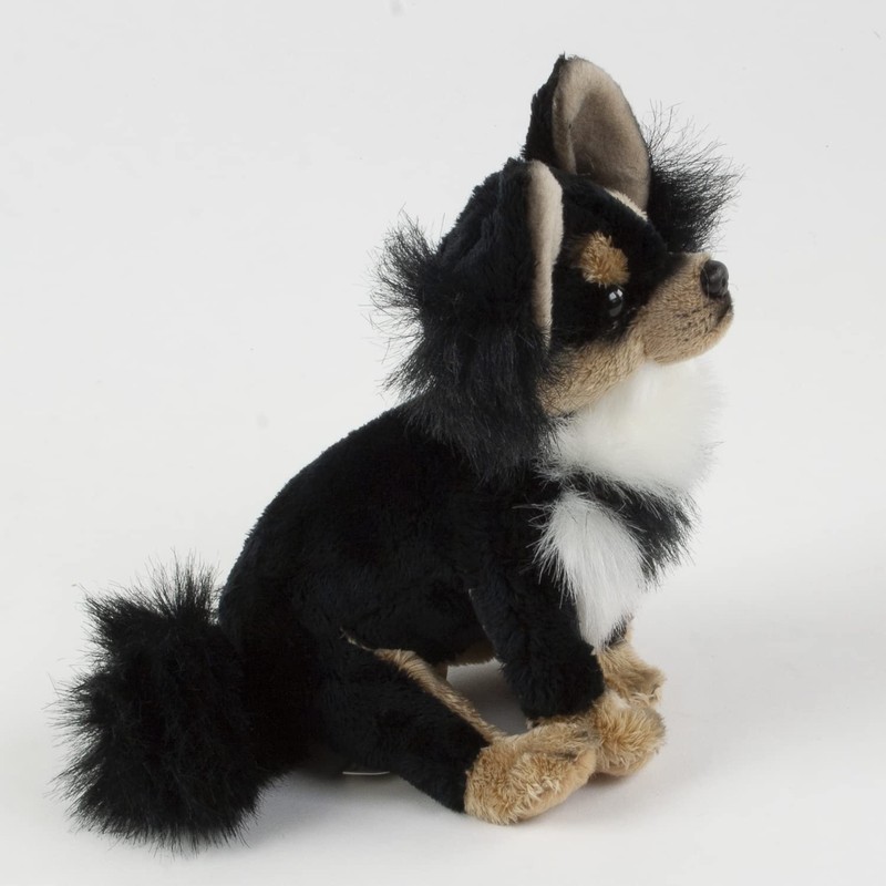 Teddys Rothenburg Chihuahua Cuddly Toy 15 cm Sitting Black Dog