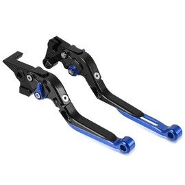 Brake & Clutch Levers Set Foldable Extendable CNC For GSX-R1000 GSXR 1000 2009-2019 GSX-R600 GSXR 600 GSX-R750 GSXR 750 2011-2019 Black+Blue
