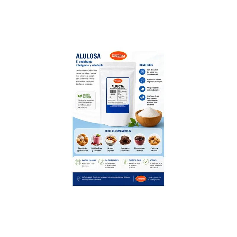 Alulosa ( Allulose) Cristalina Keto 500 Gr