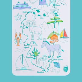 SUPER PETIT - Educational Game - Painting LA Corsica - Reversible - Supplied with 4 Interchangeable Felt Tip Pens - Easy to Clean - Reusable, Antibacterial - Ages 3+