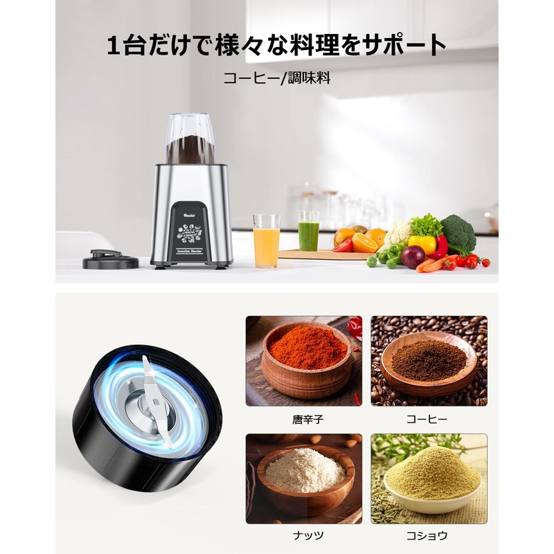 Replacement 2-Blade Cutter + 300ml Mill Cup Set for VEWIOR