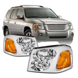 AKKON - For GMC Envoy/Envoy XL/Envoy XUV OE Style Chrome Housing Headlight Lamp Assembly