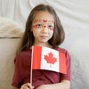 Canada Day Face Temporary Tattoos,10 Sheets Red and Sliver Canada