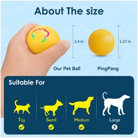 Dog Toy Balls, Interactive Toys for Puppy Small Dogs Cats, Robust self-Rolling Ball, Tough Motion Activated Automatic Moving Dog Ball Toys Indoor Outdoor, Yellow