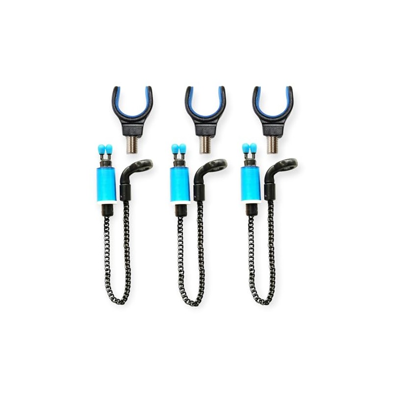 TJR Tackle 6pc Bobbins Bite Indicators & Rod Rest Set