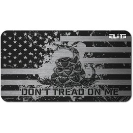 Elite Outdoors MFG | Gadsden Flag Gun Cleaning Mat | Don't Tread On Me Design | Grunge American Flag | Made in The USA | Black & Metal Grey | Size 12x22 inches
