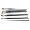 9Pcs Painting Brush Good Pigment Adsorption Round Flat Head Art
