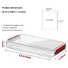 Comforhous 2 Pack Document Storage Clear Plastic Storage Boxes with